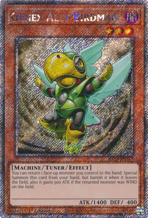 Genex Ally Birdman (Platinum Secret Rare) [RA03-EN247] Platinum Secret Rare | Good Games Morley