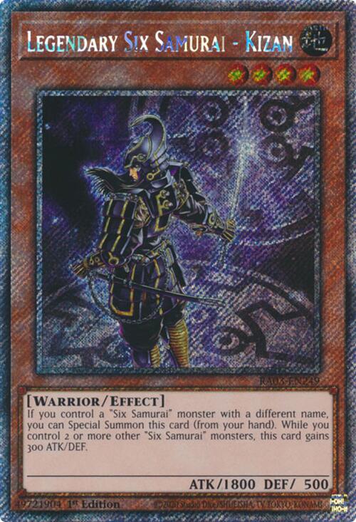 Legendary Six Samurai - Kizan (Platinum Secret Rare) [RA03-EN249] Platinum Secret Rare | Good Games Morley