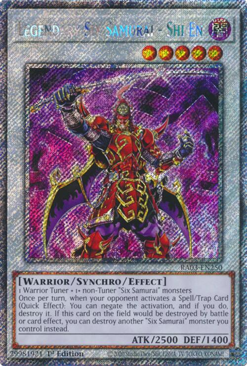 Legendary Six Samurai - Shi En (Platinum Secret Rare) [RA03-EN250] Platinum Secret Rare | Good Games Morley