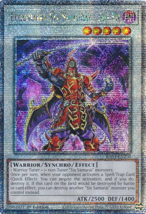 Legendary Six Samurai - Shi En (Quarter Century Secret Rare) [RA03-EN250] Quarter Century Secret Rare | Good Games Morley