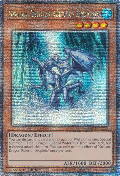 Stream, Dragon Ruler of Droplets (Quarter Century Secret Rare) [RA03-EN255] Quarter Century Secret Rare | Good Games Morley