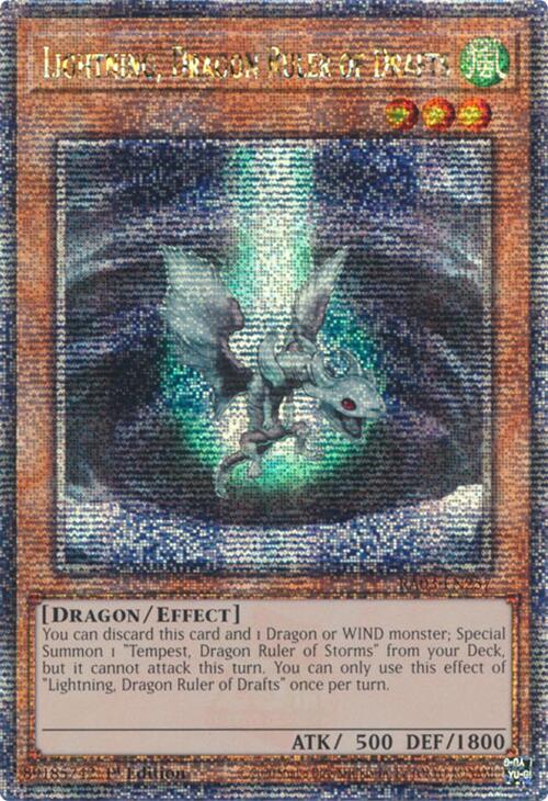 Lightning, Dragon Ruler of Drafts (Quarter Century Secret Rare) [RA03-EN257] Quarter Century Secret Rare | Good Games Morley