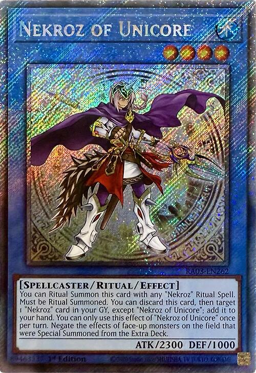Nekroz of Unicore (Platinum Secret Rare) [RA03-EN262] Platinum Secret Rare | Good Games Morley