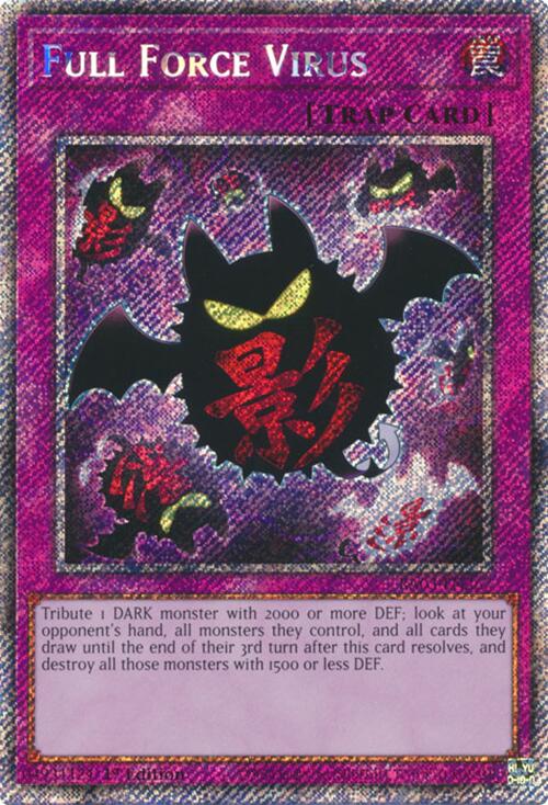 Full Force Virus (Platinum Secret Rare) [RA03-EN267] Platinum Secret Rare | Good Games Morley