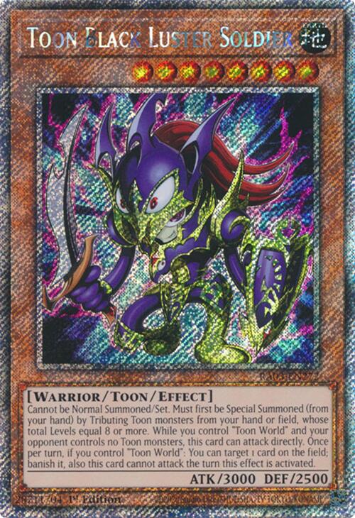 Toon Black Luster Soldier (Platinum Secret Rare) [RA03-EN272] Platinum Secret Rare | Good Games Morley