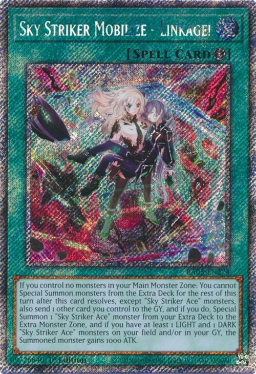 Sky Striker Mobilize - Linkage! (Platinum Secret Rare) [RA03-EN274] Platinum Secret Rare | Good Games Morley