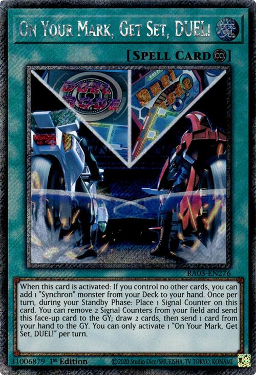 On Your Mark, Get Set, DUEL! (Platinum Secret Rare) [RA03-EN276] Platinum Secret Rare | Good Games Morley