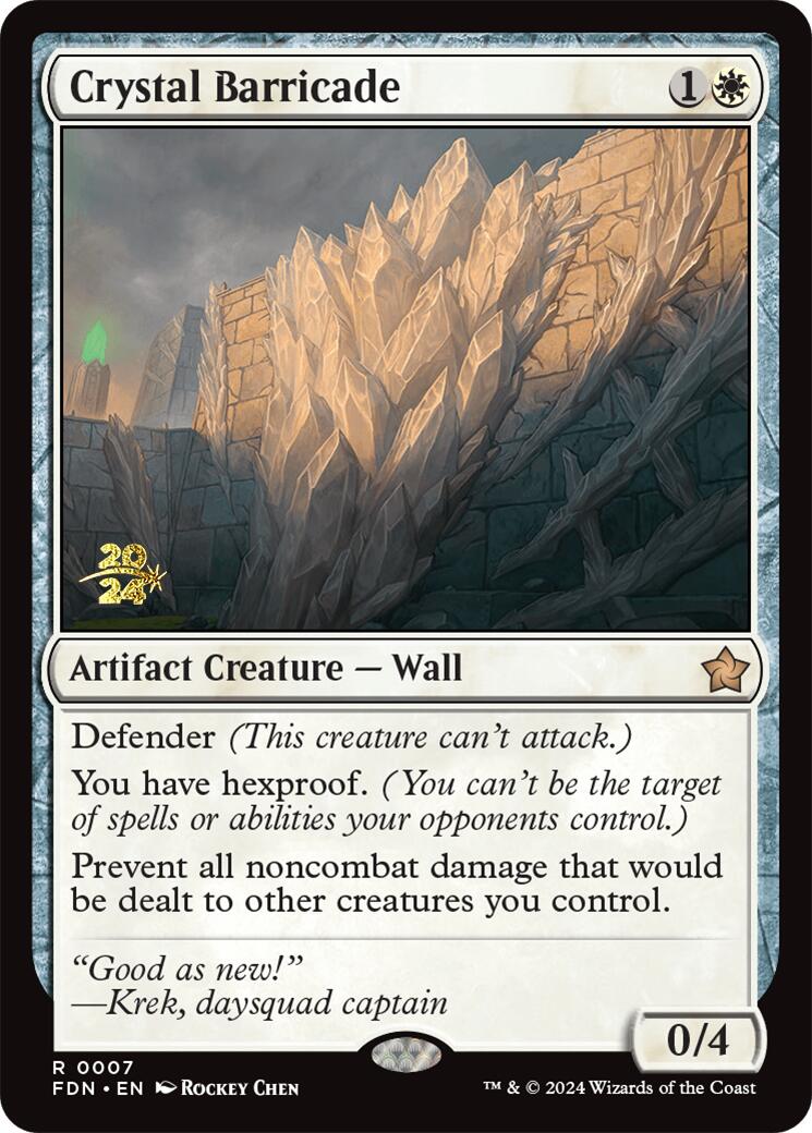 Crystal Barricade [Foundations Prerelease Promos] | Good Games Morley