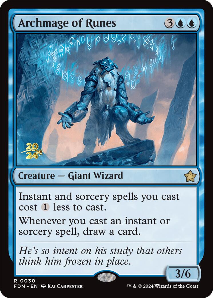 Archmage of Runes [Foundations Prerelease Promos] | Good Games Morley