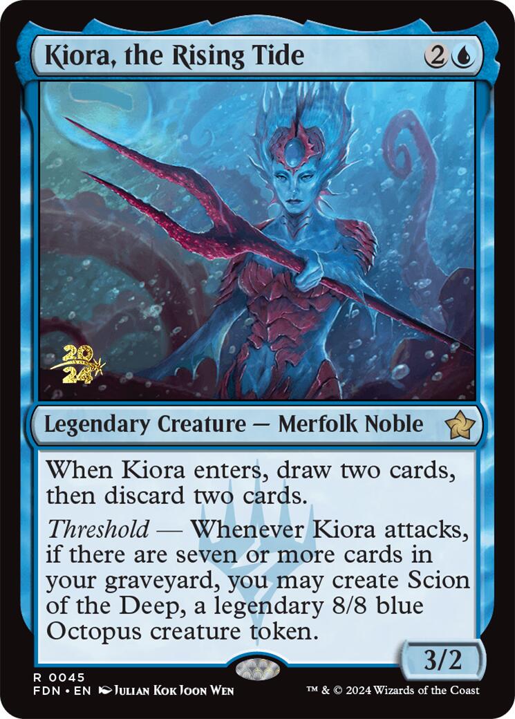 Kiora, the Rising Tide [Foundations Prerelease Promos] | Good Games Morley
