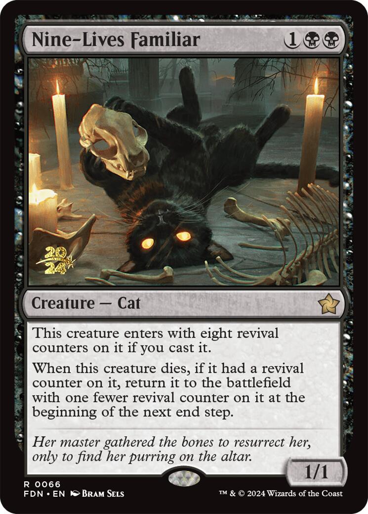 Nine-Lives Familiar [Foundations Prerelease Promos] | Good Games Morley
