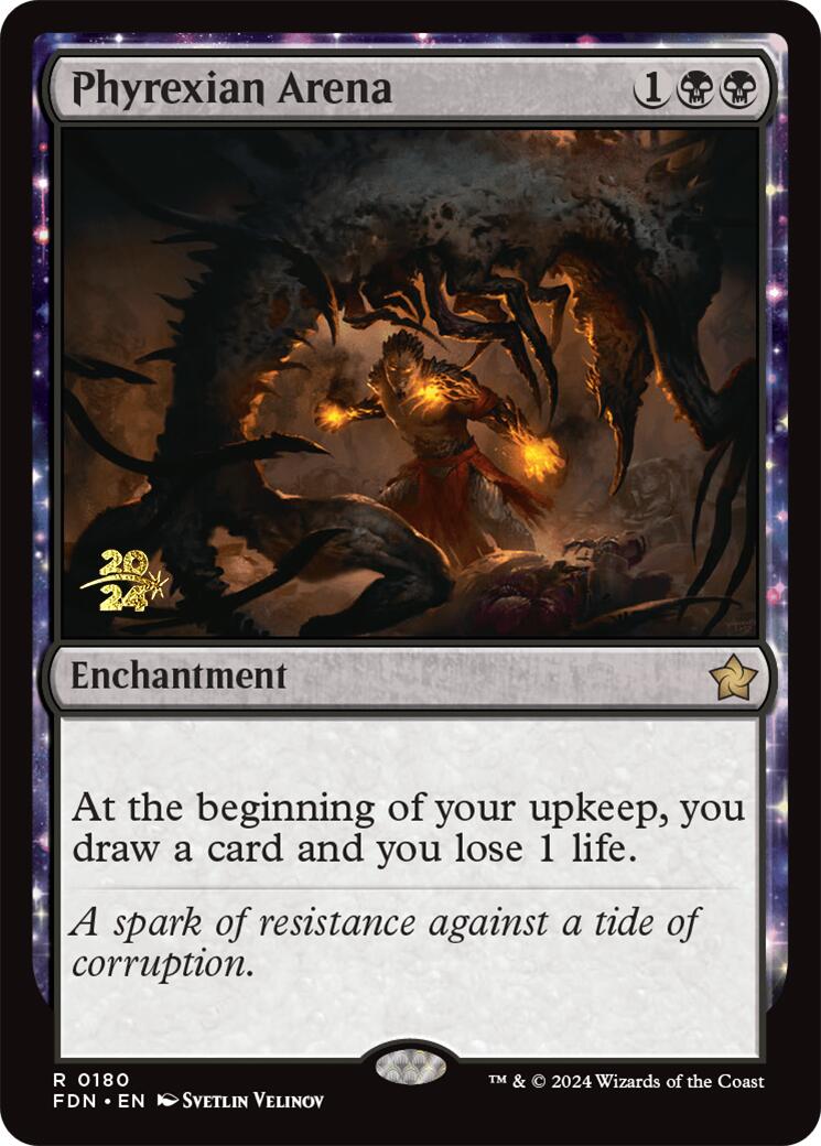 Phyrexian Arena [Foundations Prerelease Promos] | Good Games Morley