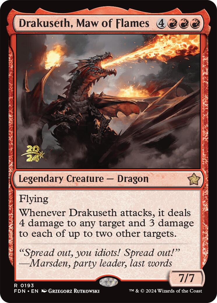 Drakuseth, Maw of Flames [Foundations Prerelease Promos] | Good Games Morley