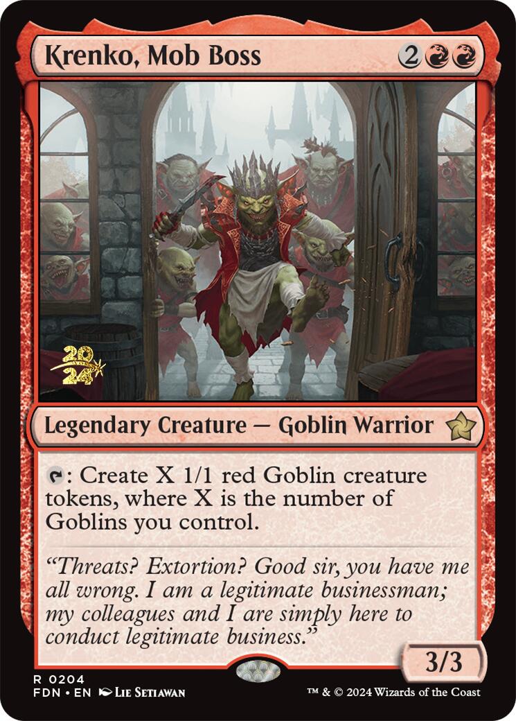 Krenko, Mob Boss [Foundations Prerelease Promos] | Good Games Morley