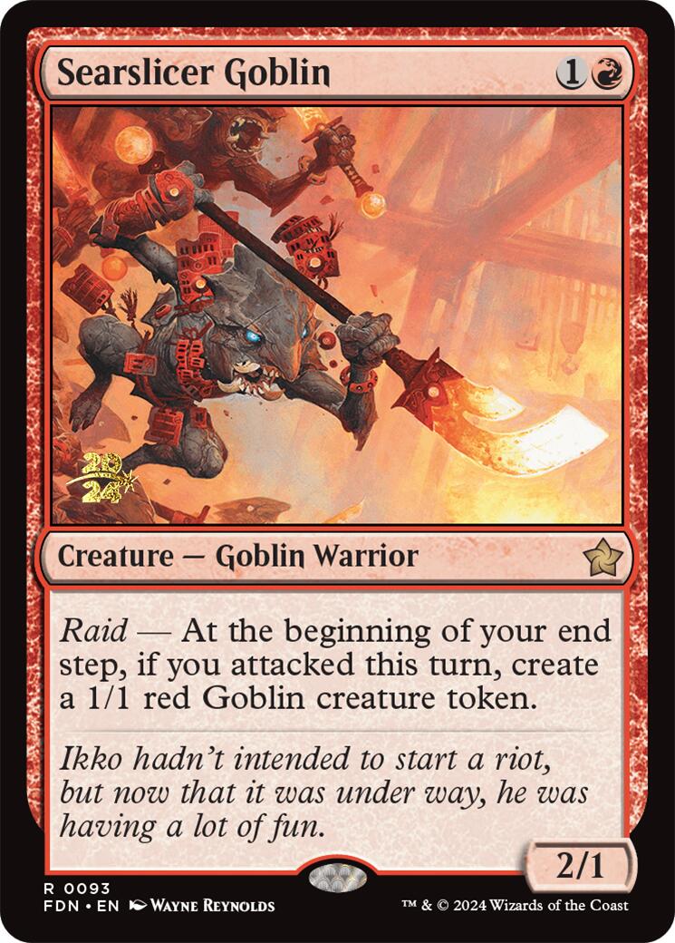 Searslicer Goblin [Foundations Prerelease Promos] | Good Games Morley