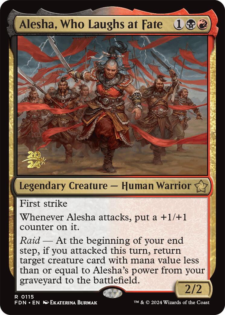 Alesha, Who Laughs at Fate [Foundations Prerelease Promos] | Good Games Morley