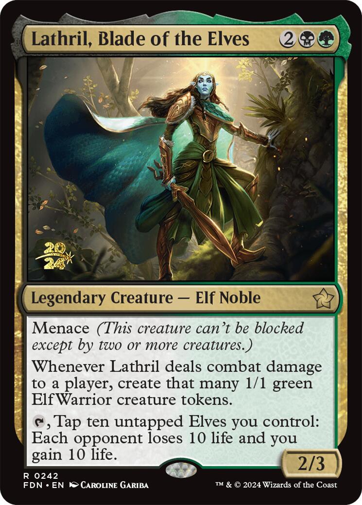 Lathril, Blade of the Elves [Foundations Prerelease Promos] | Good Games Morley