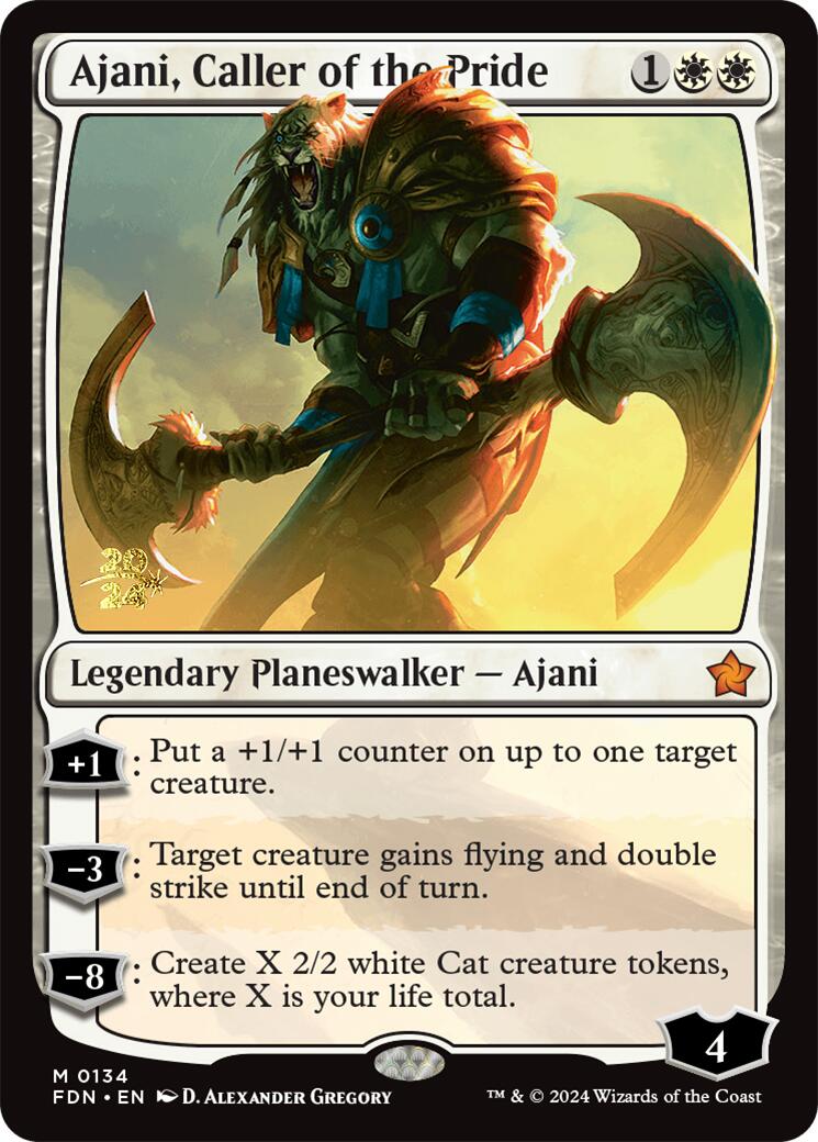 Ajani, Caller of the Pride [Foundations Prerelease Promos] | Good Games Morley