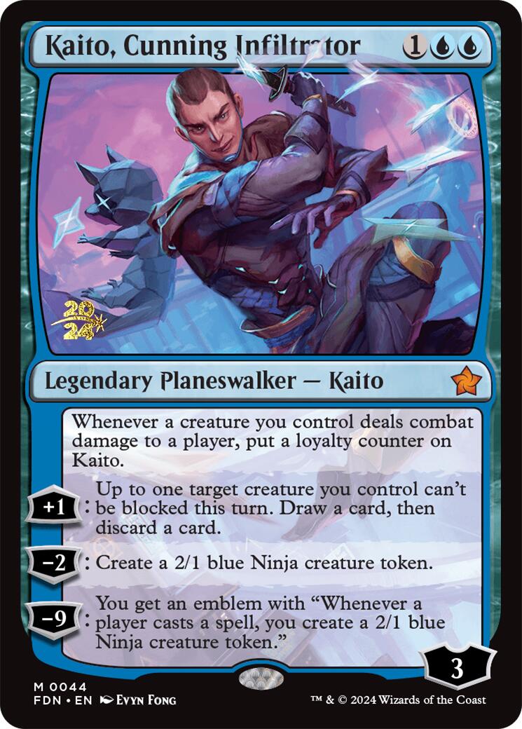 Kaito, Cunning Infiltrator [Foundations Prerelease Promos] | Good Games Morley