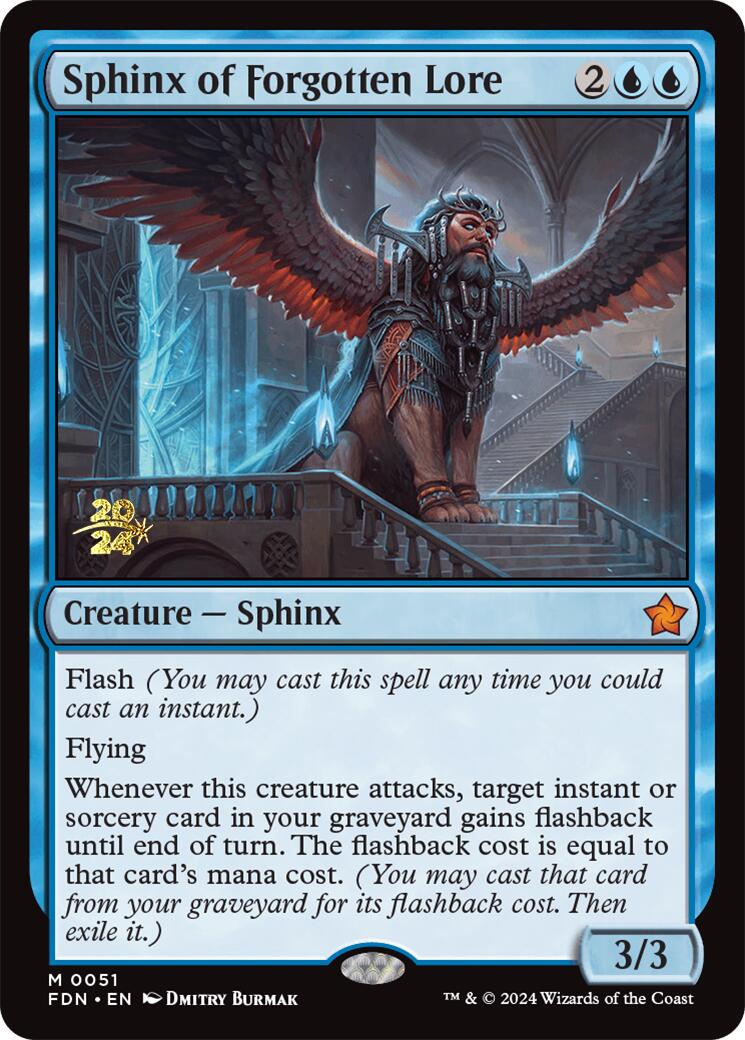 Sphinx of Forgotten Lore [Foundations Prerelease Promos] | Good Games Morley