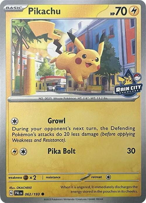 Pikachu (062/193) (Rain City Showcase) [Miscellaneous Cards] | Good Games Morley