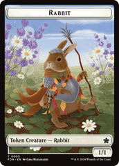 Rabbit // Soldier Double-Sided Token [Foundations Tokens] | Good Games Morley