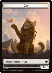 Spirit // Cat (0001) Doubled-Sided Token [Foundations Tokens] | Good Games Morley