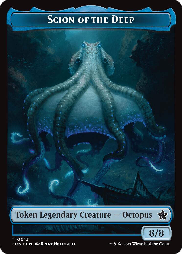 Scion of the Deep // Koma's Coil Doubled-Sided Token [Foundations Tokens] | Good Games Morley