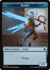 Faerie // Fish Doubled-Sided Token [Foundations Tokens] | Good Games Morley