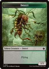 Zombie // Insect Doubled-Sided Token [Foundations Tokens] | Good Games Morley