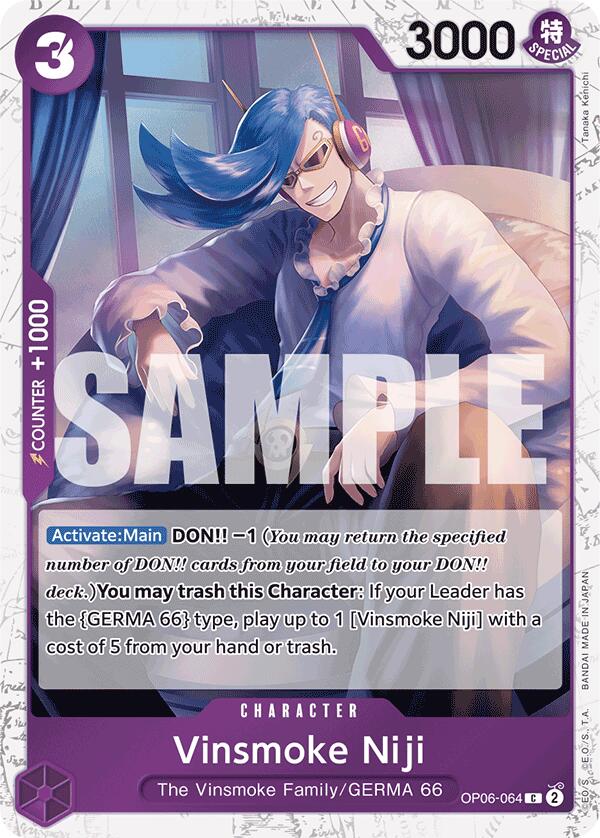 Vinsmoke Niji (OP06-064) (Jolly Roger Foil) [Premium Booster -The Best-] | Good Games Morley