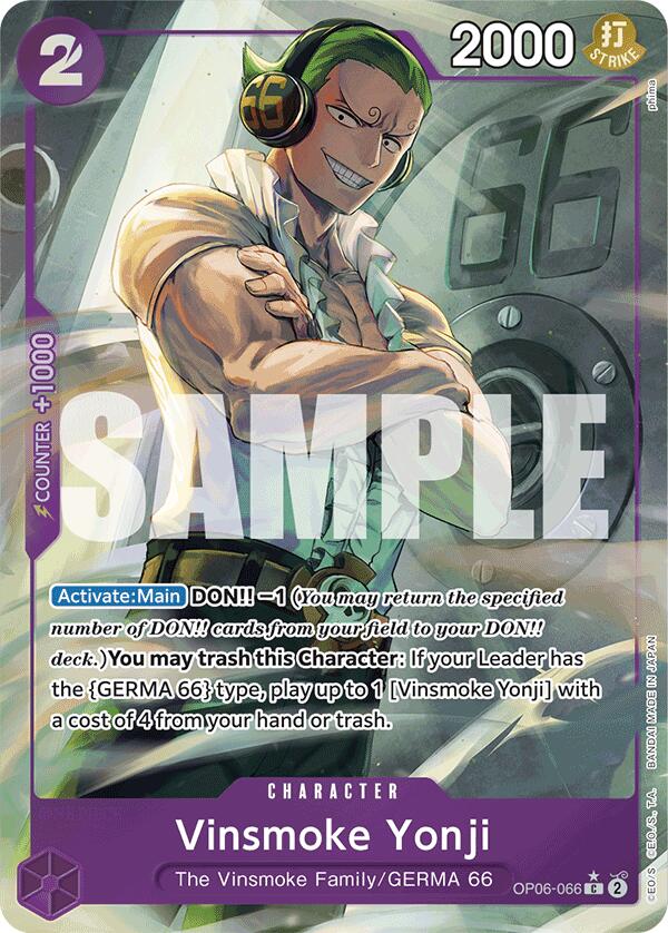 Vinsmoke Yonji (OP06-066) (Full Art) [Premium Booster -The Best-] | Good Games Morley