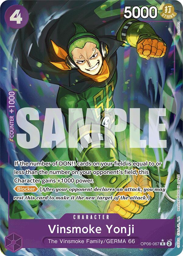 Vinsmoke Yonji (OP06-067) (Full Art) [Premium Booster -The Best-] | Good Games Morley