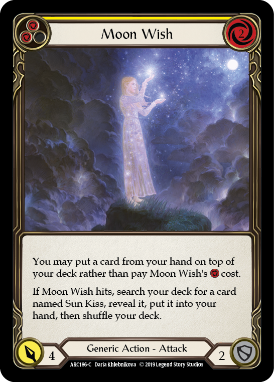 Moon Wish (Yellow) [ARC186-C] (Arcane Rising)  1st Edition Rainbow Foil | Good Games Morley