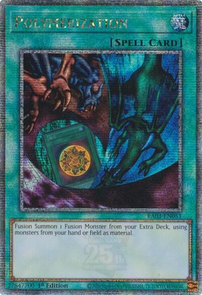 Polymerization (Alternate Art) (Quarter Century Secret Rare) [RA03-EN051] Quarter Century Secret Rare | Good Games Morley