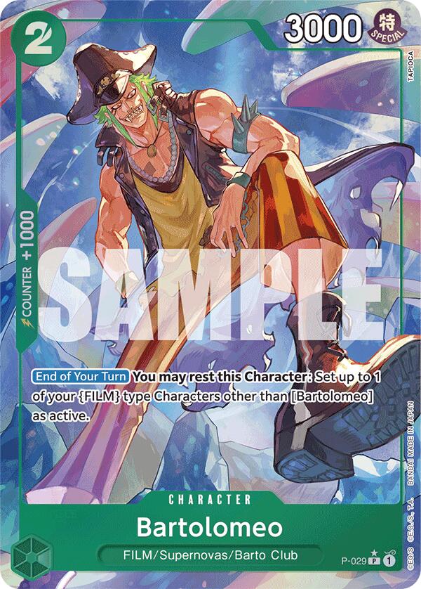 Bartolomeo (P-029) (Full Art) [Premium Booster -The Best-] | Good Games Morley