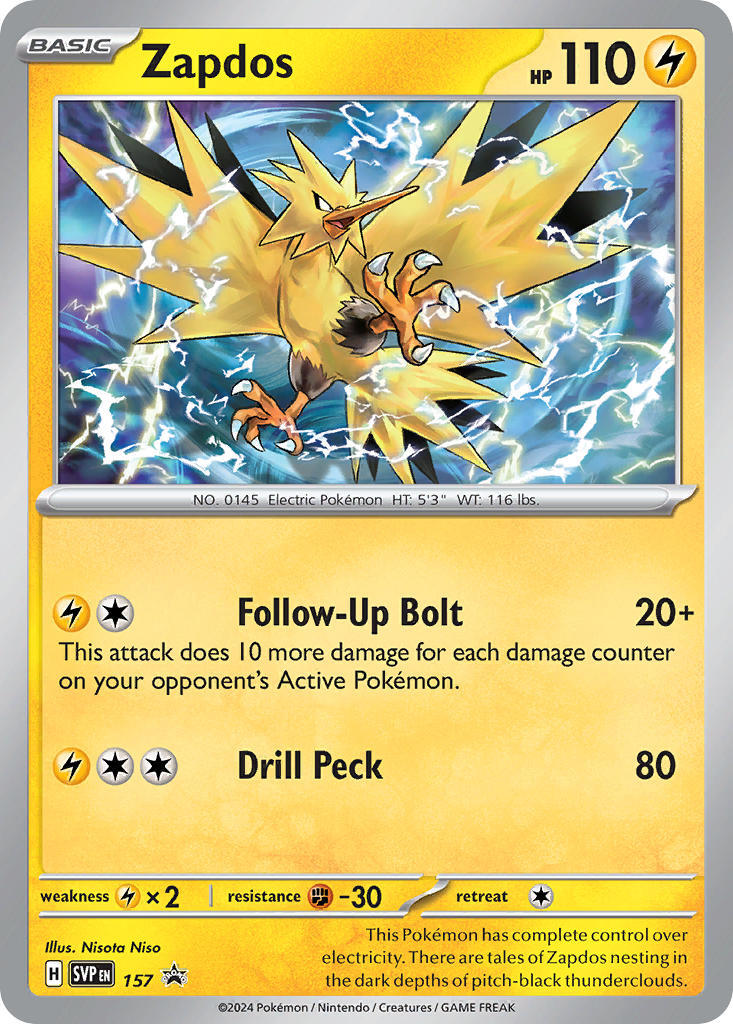 Zapdos (157) [Scarlet & Violet: Black Star Promos] | Good Games Morley