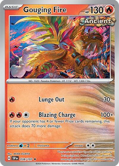 Gouging Fire (038/191) (Deck Exclusives) [Scarlet & Violet: Surging Sparks] | Good Games Morley