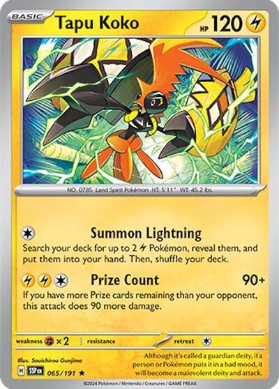 Tapu Koko (065/191) (Deck Exclusives) [Scarlet & Violet: Surging Sparks] | Good Games Morley