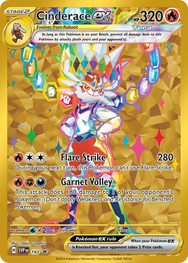 Cinderace ex (163) [Scarlet & Violet: Black Star Promos] | Good Games Morley