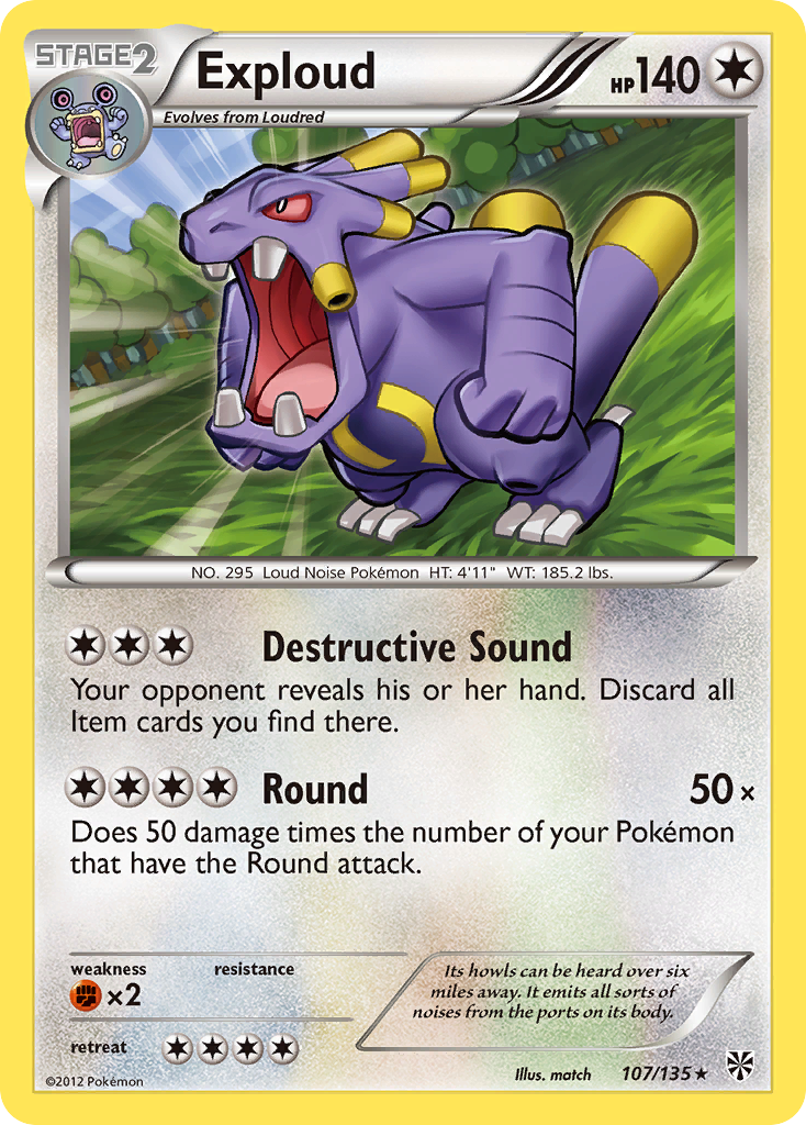Exploud (107/135) [Black & White: Plasma Storm] | Good Games Morley
