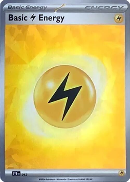 Basic Lightning Energy (012) (Cracked Ice Holo) [Scarlet & Violet: Stellar Crown] | Good Games Morley