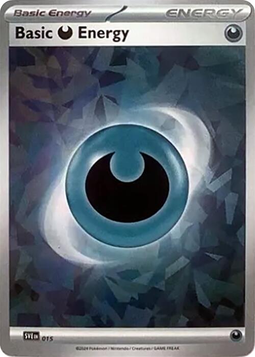 Basic Darkness Energy (015) (Cracked Ice Holo) [Scarlet & Violet: Stellar Crown] | Good Games Morley