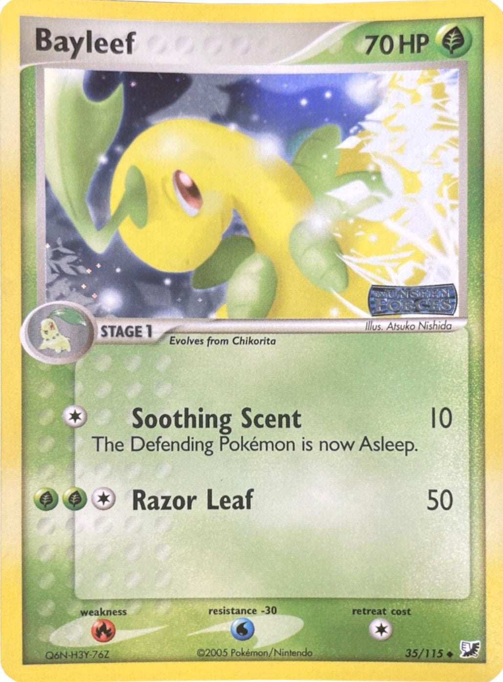 Bayleef (35/115) (Stamped) [EX: Unseen Forces] | Good Games Morley