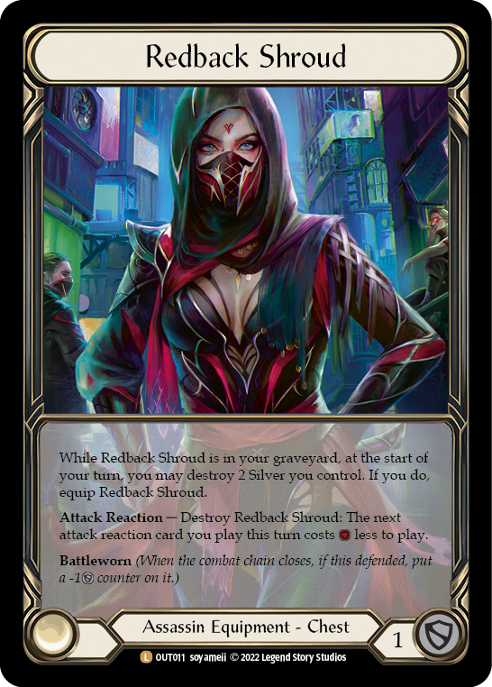Redback Shroud (Extended Art Cold Foil) [OUT011] (Outsiders)  Cold Foil | Good Games Morley
