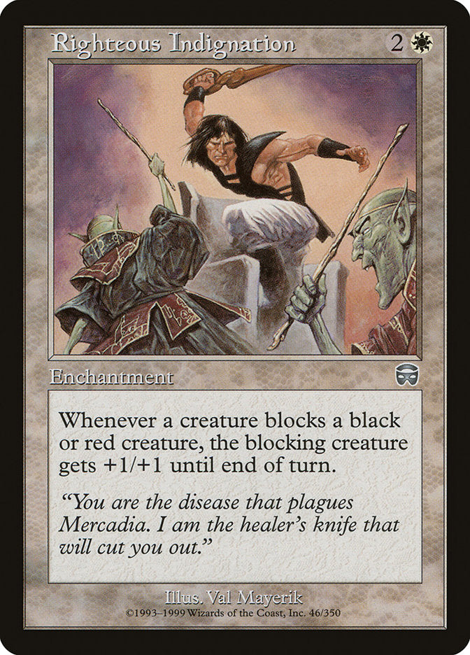 Righteous Indignation 46/350 (Mercadian Masques)  - Foil | Good Games Morley