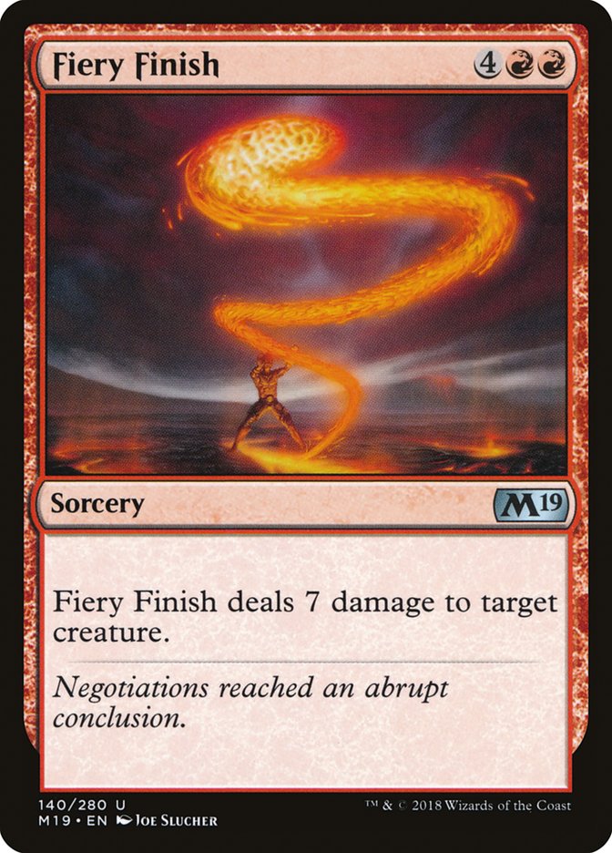 Fiery Finish 140/280 (Core Set 2019)  - Foil | Good Games Morley