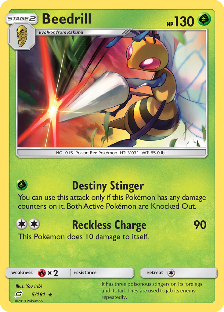 Beedrill (5/181) [Sun & Moon: Team Up] | Good Games Morley
