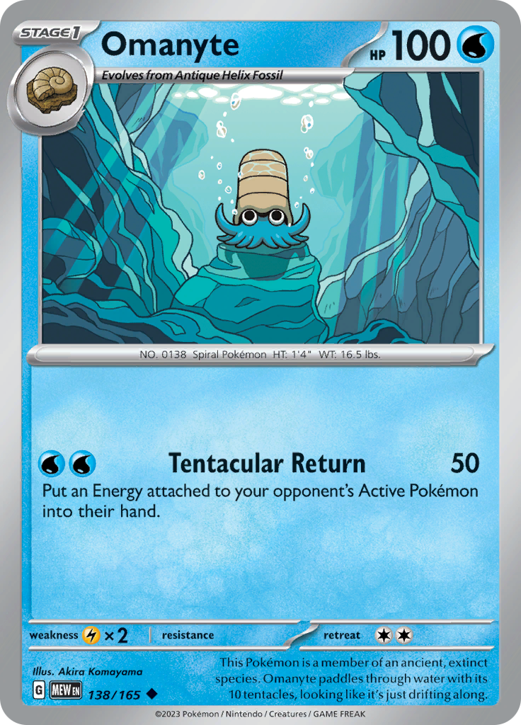Omanyte (138/165) [Scarlet & Violet 151] | Good Games Morley