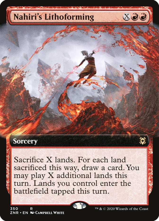 Nahiri's Lithoforming (Extended Art) [Zendikar Rising] | Good Games Morley